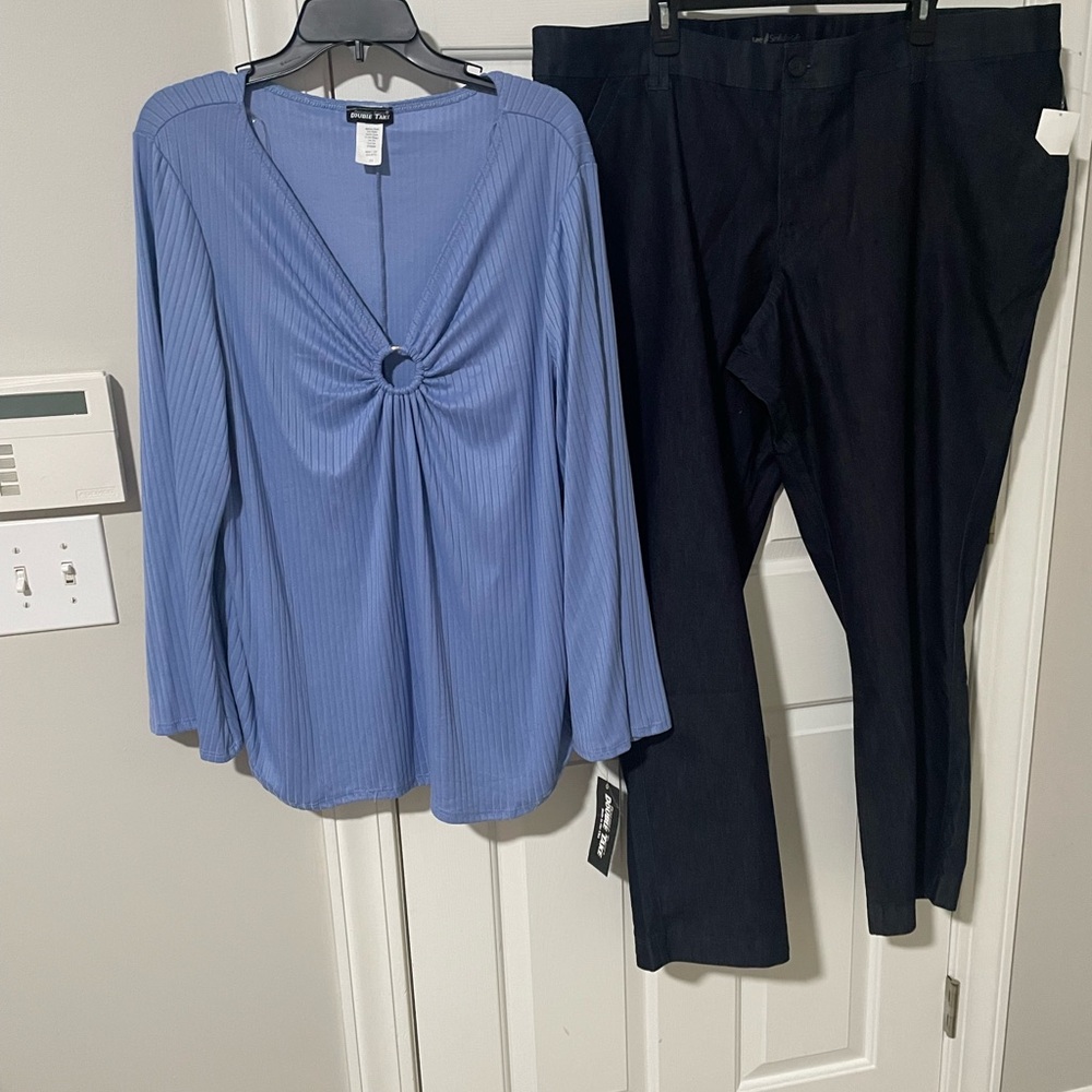 Sz 26 sinfully soft Lee jeans stretch nwt with nwt periwinkle 3x top
